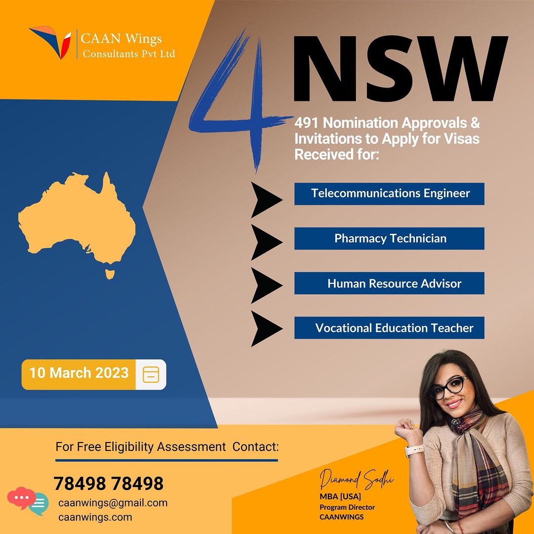 AUSTRALIA NSW Four 491 Offshore Nominations Invitations Received